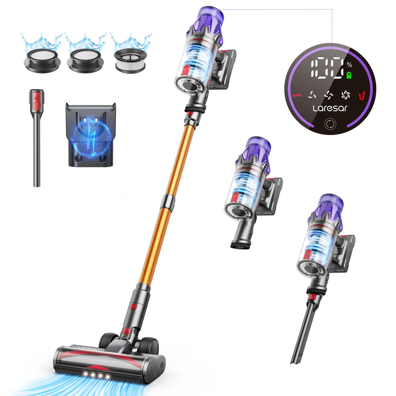 Powerful Cordless Vacuum Cleaner – 50Kpa Suction & 500W Motor