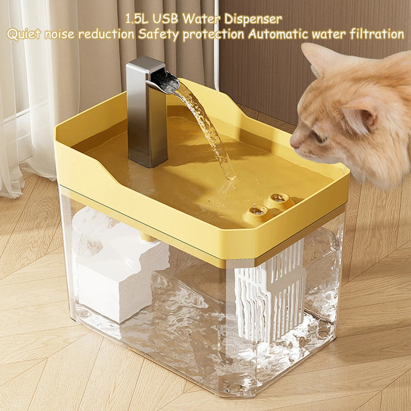 Fontaine à eau intelligente pour chat avec filtration automatique