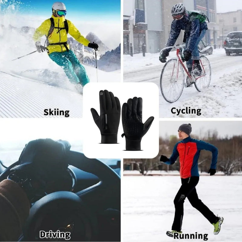 Waterproof Winter Gloves with Touchscreen and Anti-Slip Features