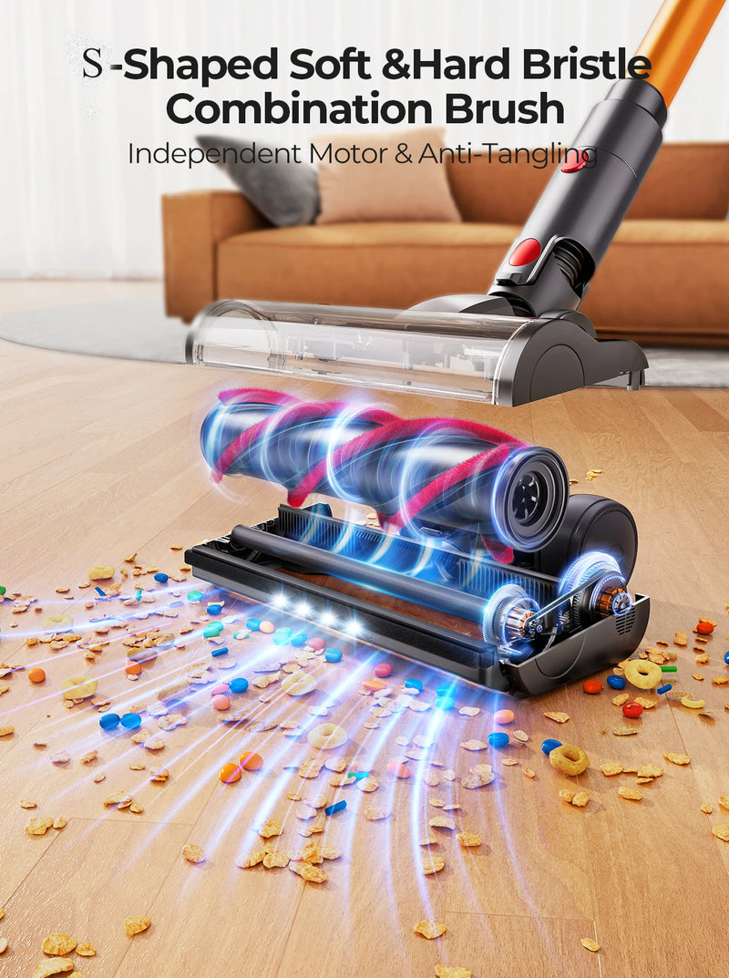 Powerful Cordless Vacuum Cleaner – 50Kpa Suction & 500W Motor