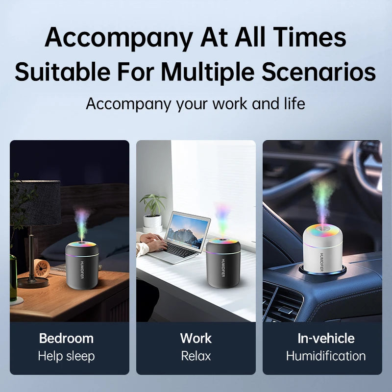 Compact LED Humidifier – Create a Relaxing Atmosphere Instantly!