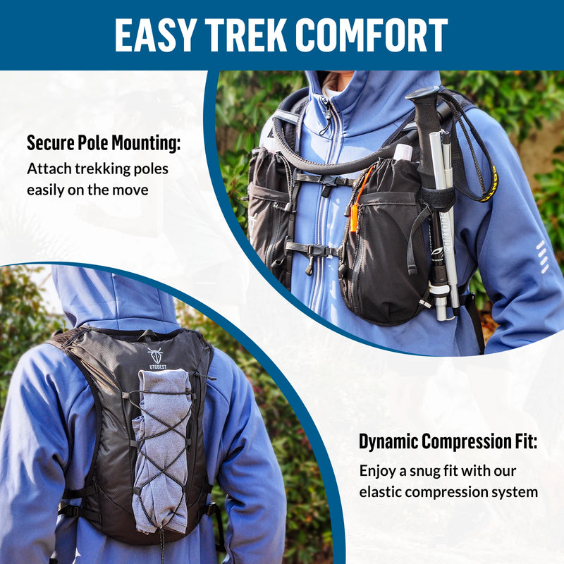 Ultralight Trail Running Hydration Vest with 2L Water Bladder