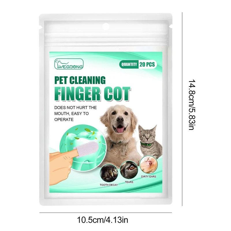 20PCS Disposable Pet Finger Wipes – Keep Your Pet’s Smile and Hygiene Perfect! ✨