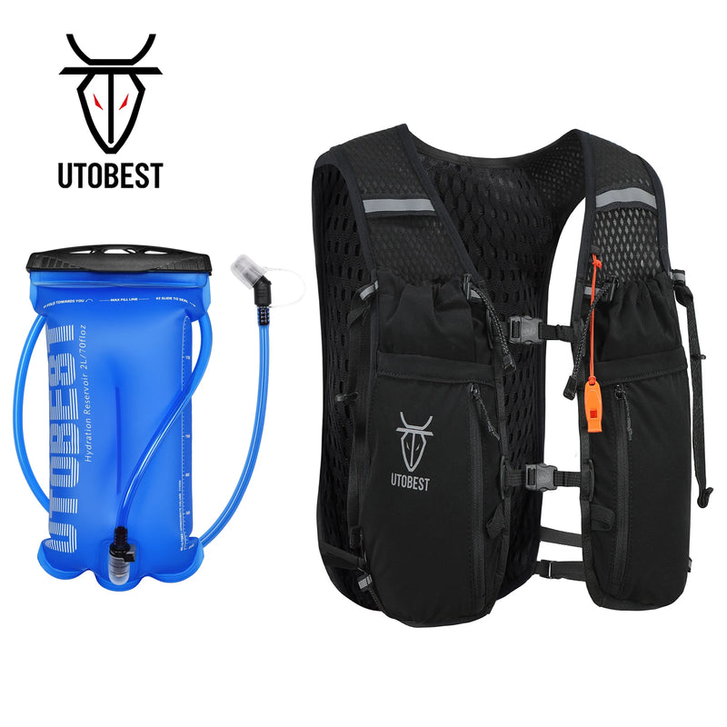 Gilet d'hydratation ultraléger pour trail running avec poche à eau de 2 litres