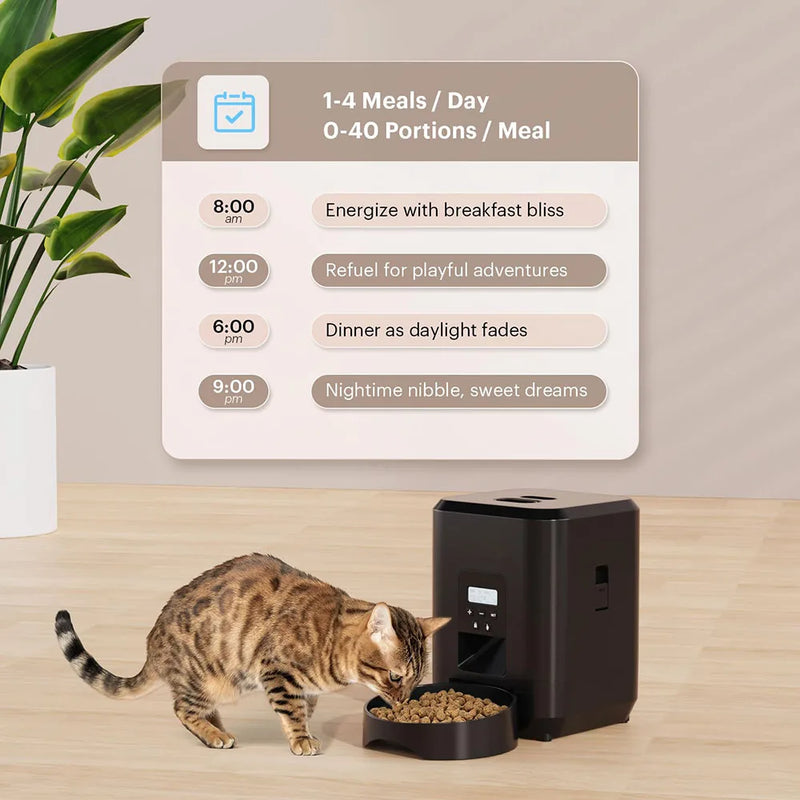 Distributeur de nourriture intelligent pour animaux de compagnie avec contrôle par application