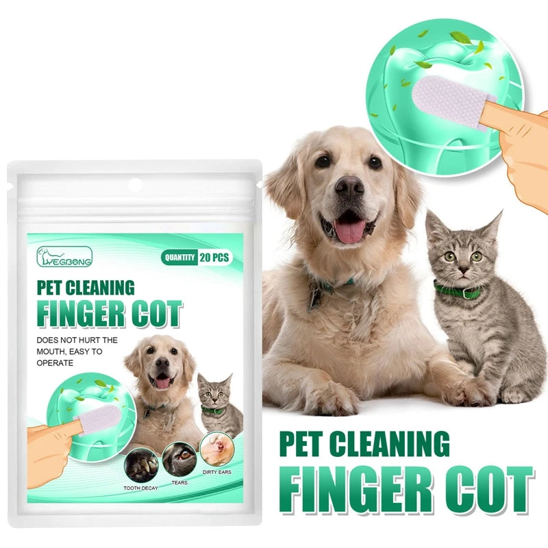 20PCS Disposable Pet Finger Wipes – Keep Your Pet’s Smile and Hygiene Perfect! ✨