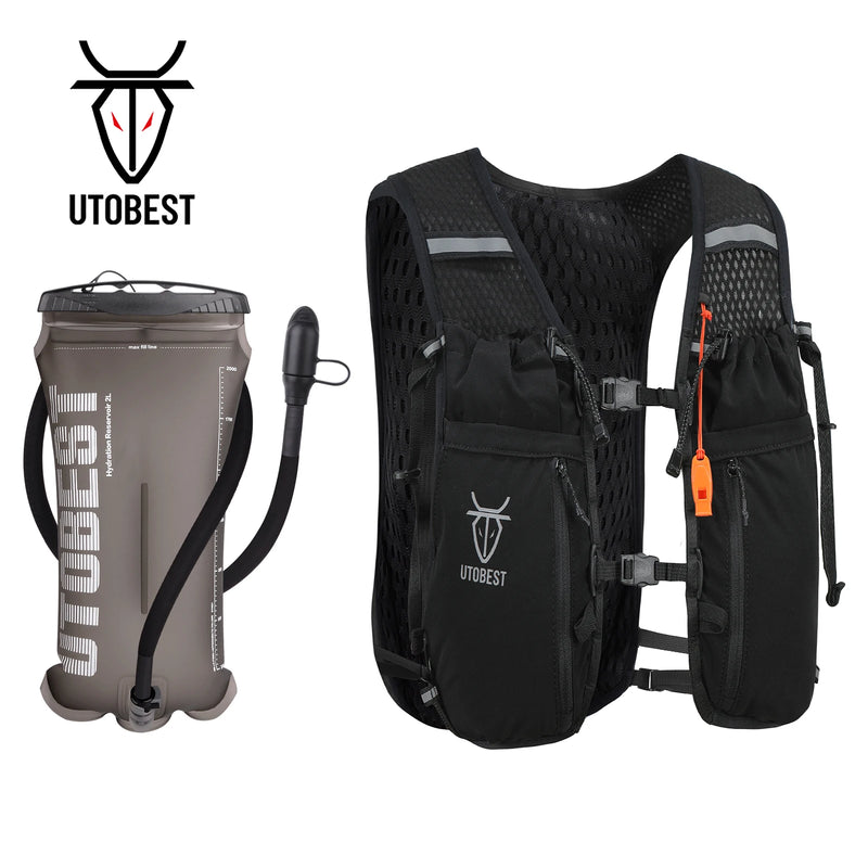 Gilet d'hydratation ultraléger pour trail running avec poche à eau de 2 litres